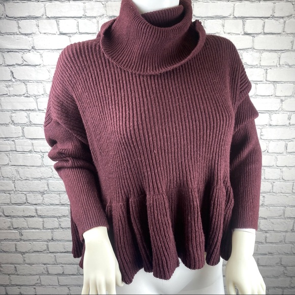 Sweaters - Peplum Knit Sweater